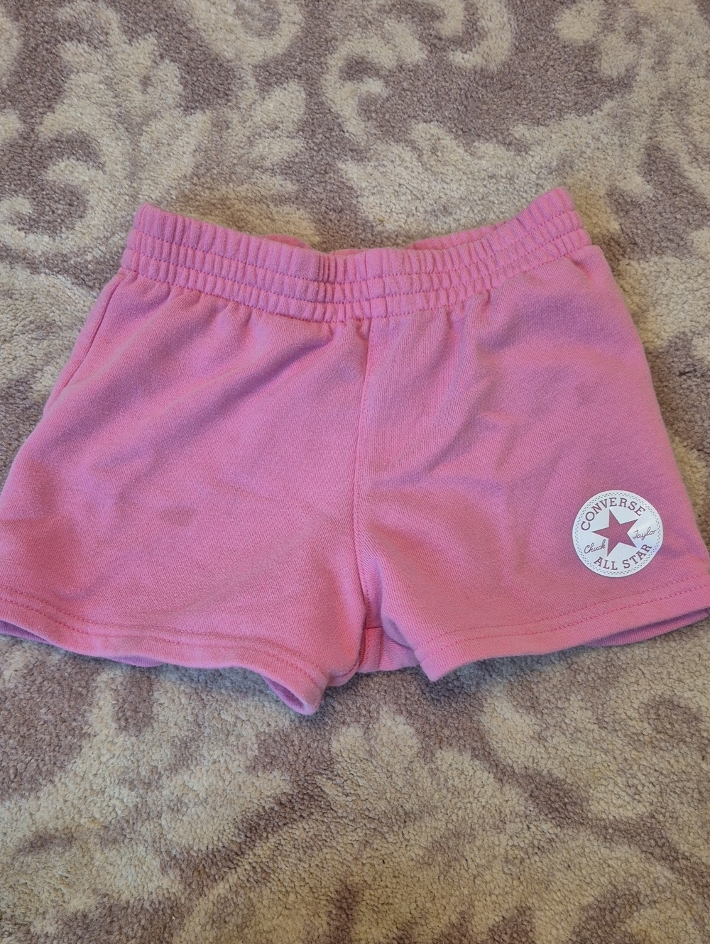 Converse Pink Elastic Waist Kids Shorts